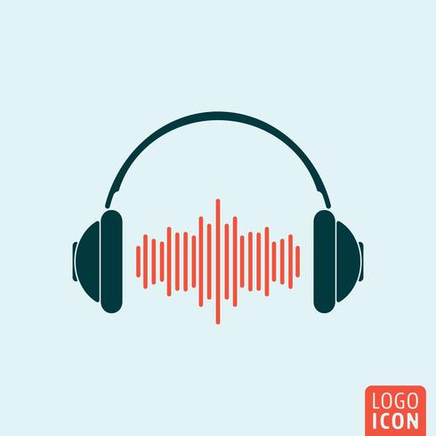 Headphone icon isolated vector