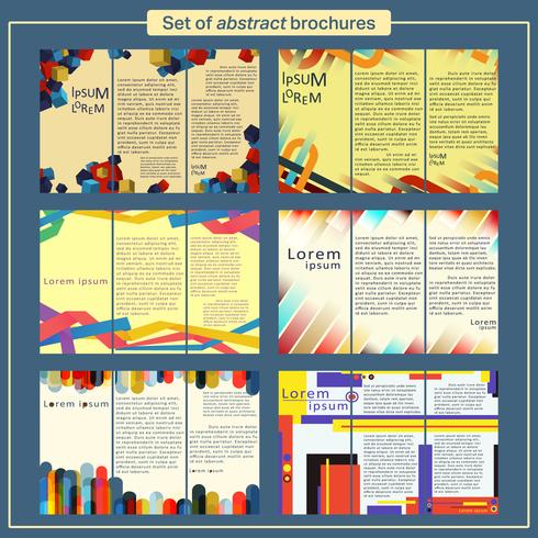 Brochures template set vector