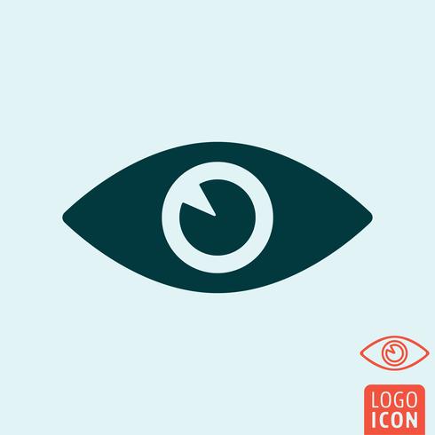 Icono de ojo aislado vector