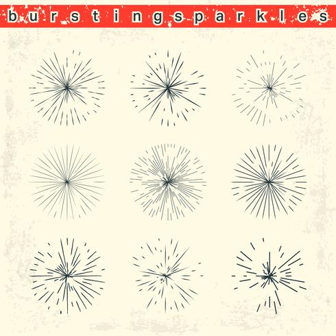 Bursting spakles set vector