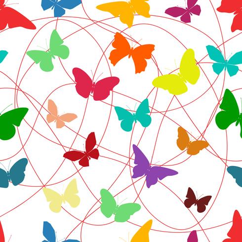 Butterfly seamless pattern vector