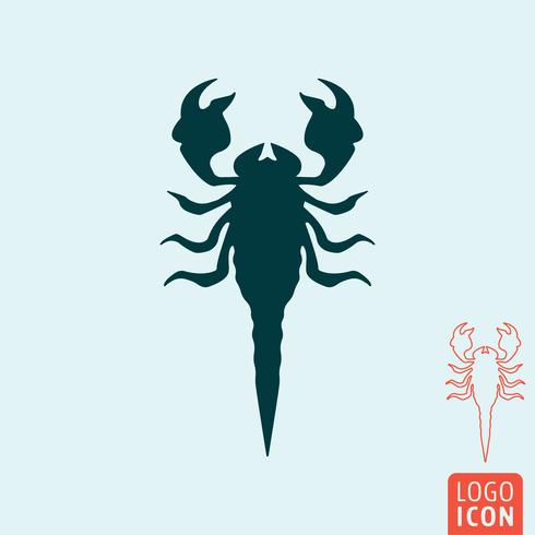 Icono de escorpión aislado vector