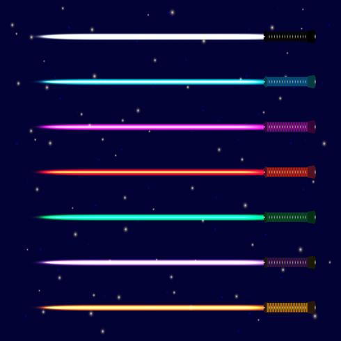 Light sword set vector