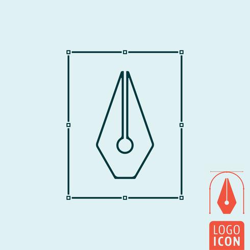 Pen icon isolated vector