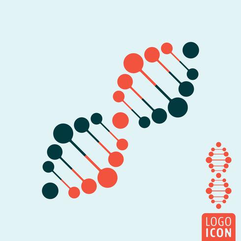 Dna icon isolated vector