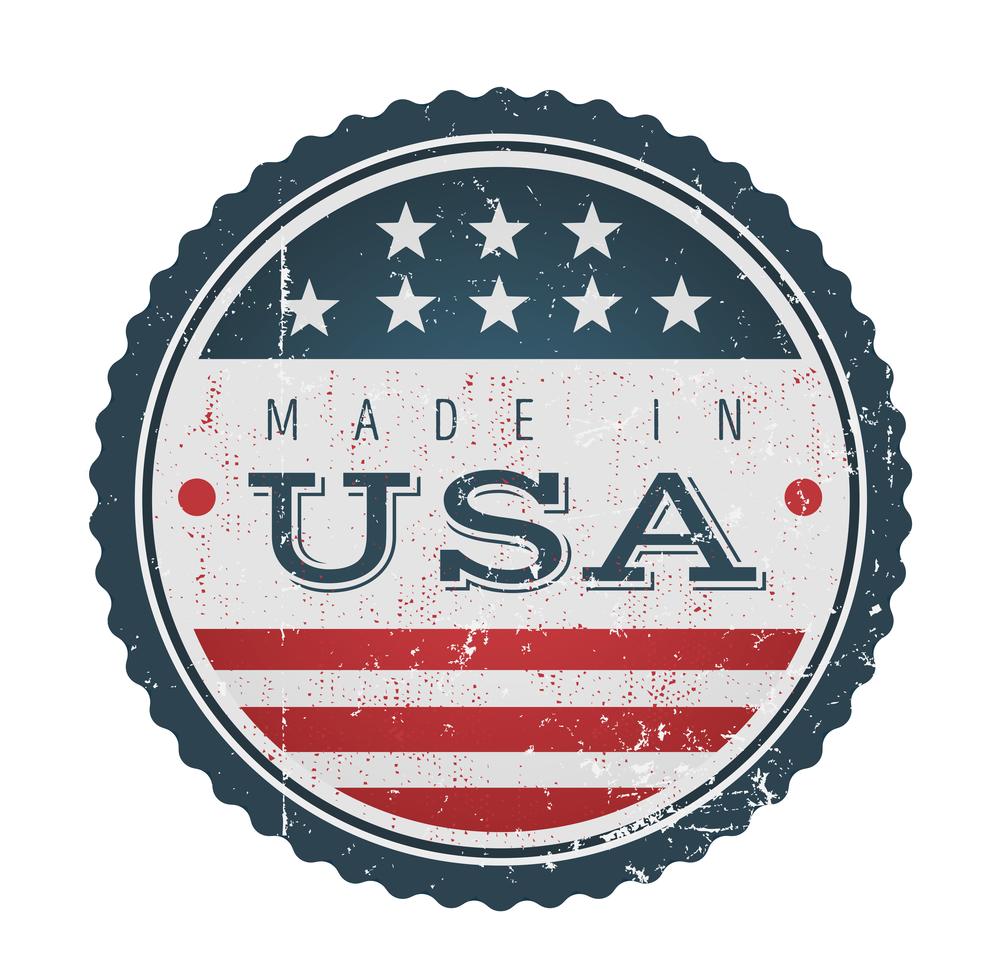 Made In USA Vintage Badge Seal 557599 Vector Art at Vecteezy