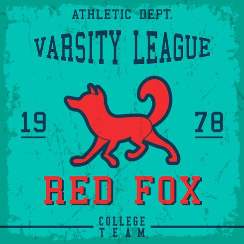 Fox vintage poster vector