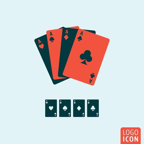 Playing cards icon isolated vector