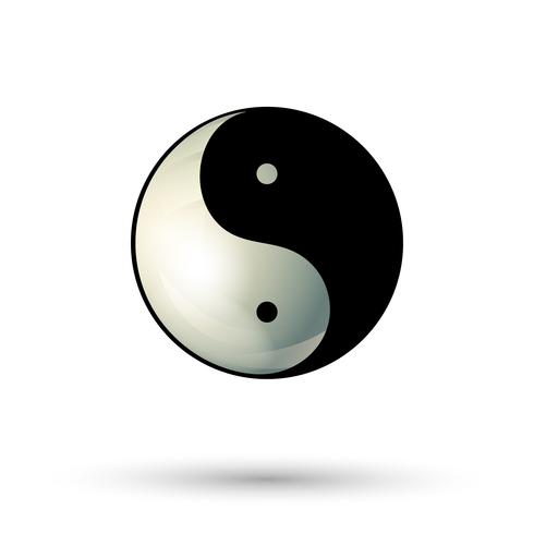 Yinyang symbol icon vector