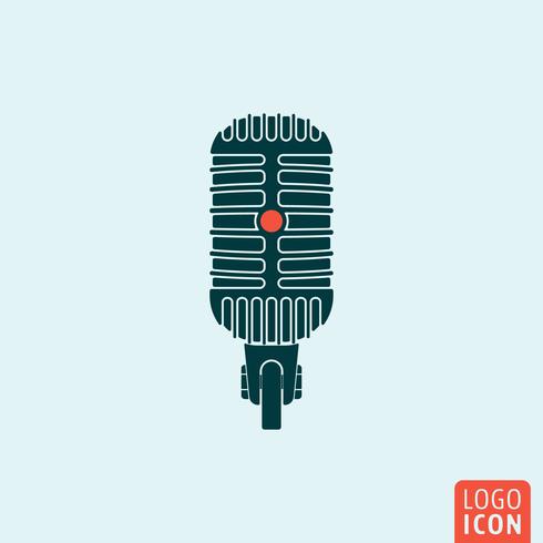 Microphone icon isolated vector