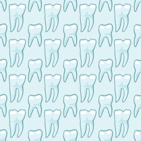 White teeth on blue background. Vector