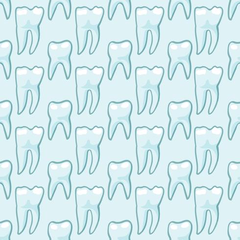 Dientes blancos sobre fondo azul. Vector