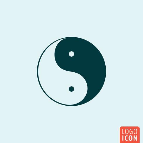 Ying Yang icon vector