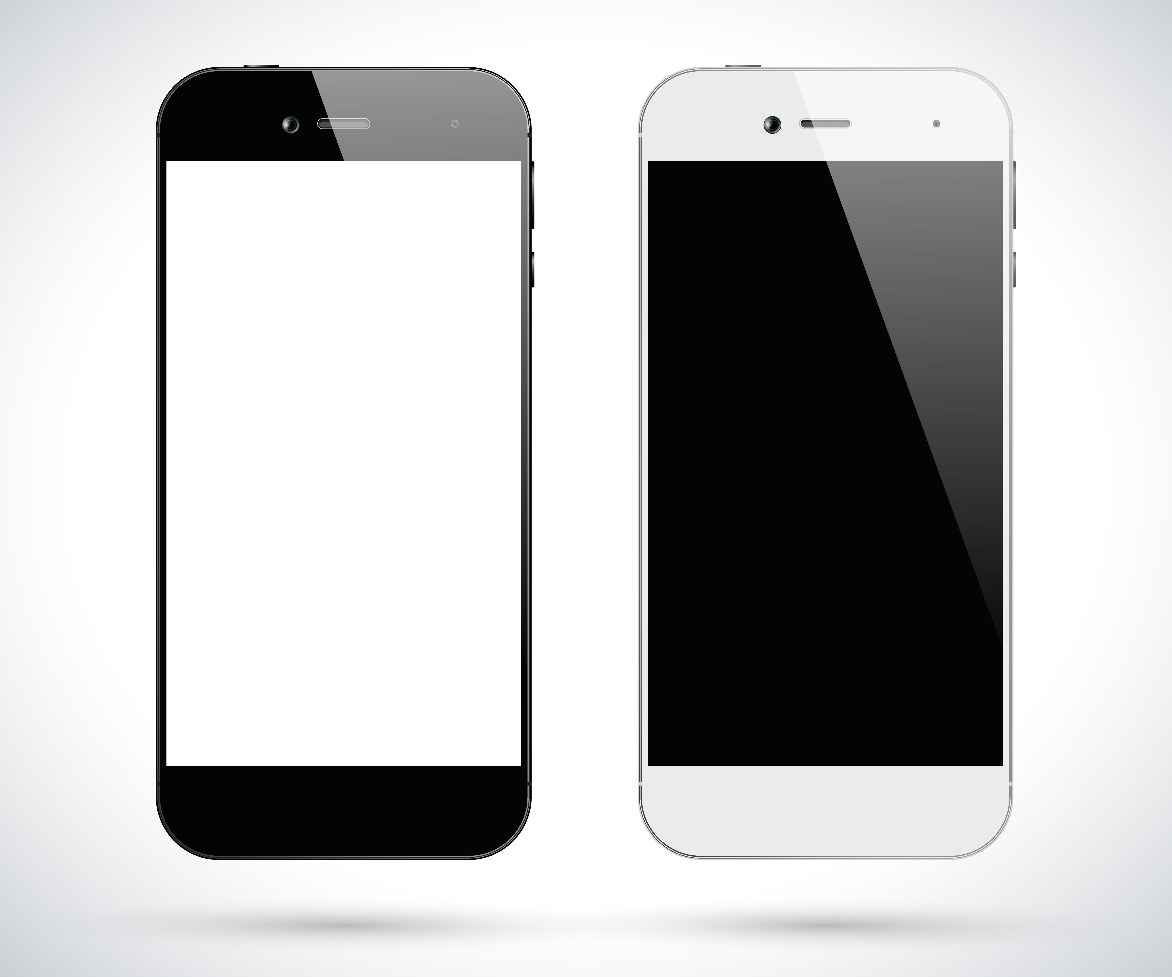 Black white smartphones 557676 Vector Art at Vecteezy