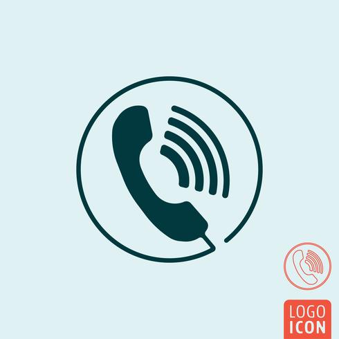 Phone call icon isolated vector