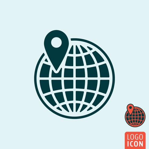 Globe icon isolated vector