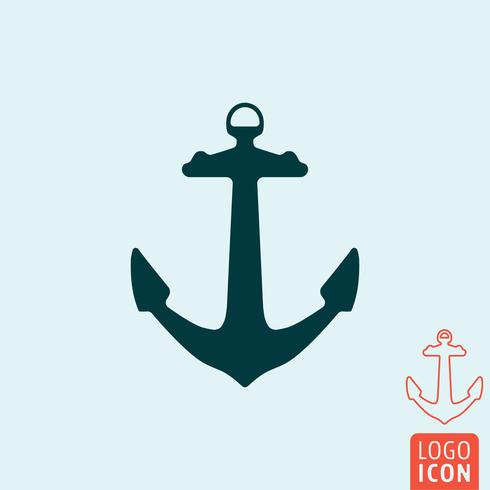 Anchor icon isolated vector