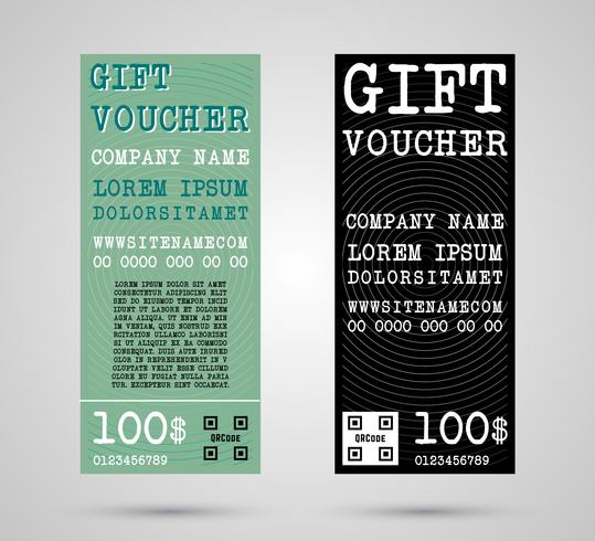 Gift voucher template vector