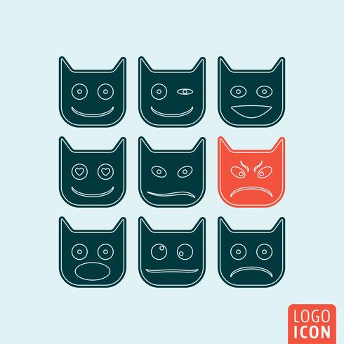 Emoticons icon isolated vector