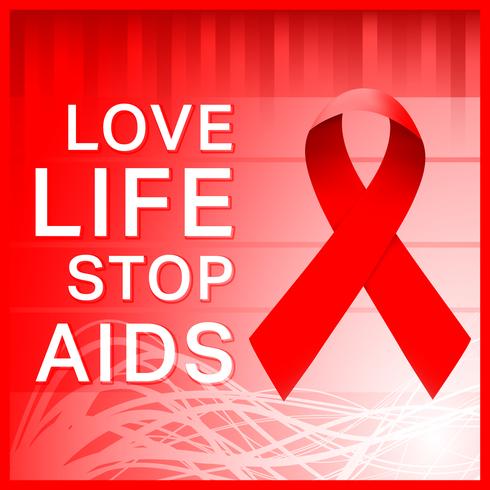 AIDS ribbon poster vector