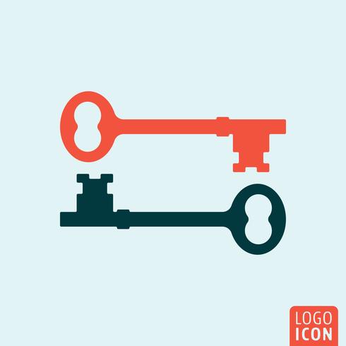 Key icon isolated vector