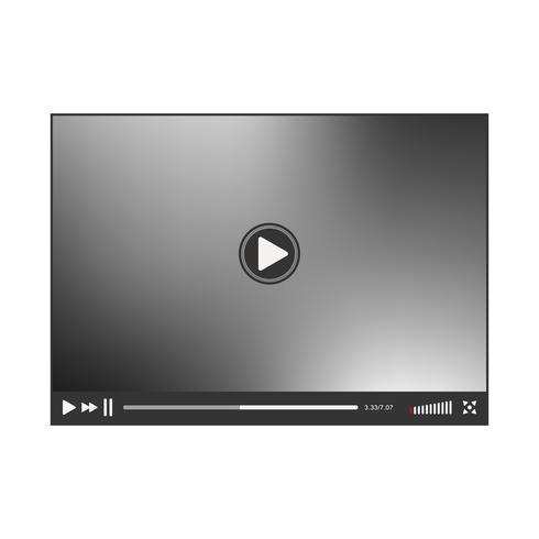 Video Player interface vector
