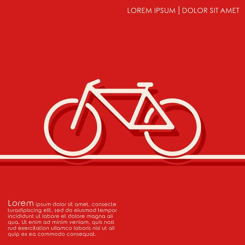 Outline bicycle background vector