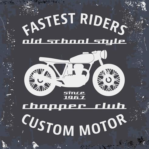 Motocicleta vintage sello vector