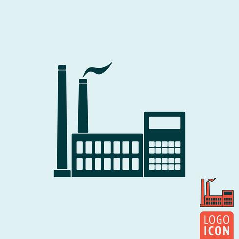 Factory icon isolated vector