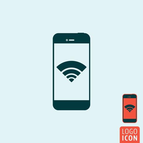 Smartphone wifi icon vector