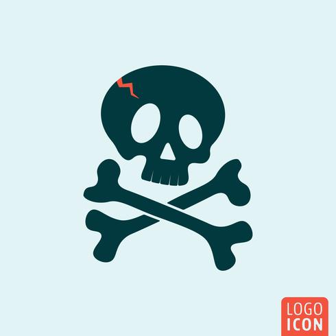 Skull icon isolated vector