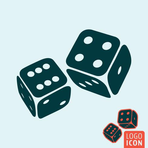 Dice icon isolated vector