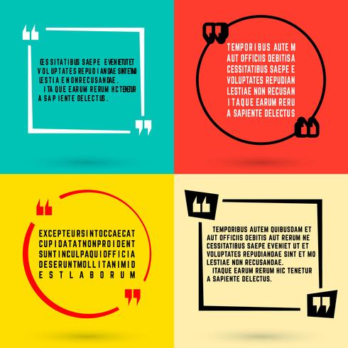 Quote square design vector