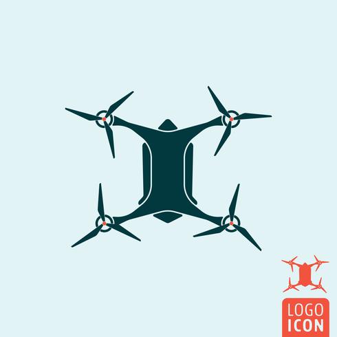 Icono de quadcopter aislado vector