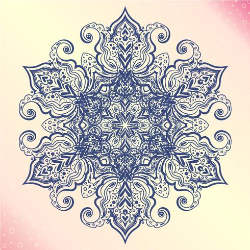 Mandala Floral vintage amuleto redondo tatoo vector