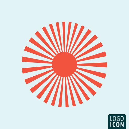 Sun icon template vector