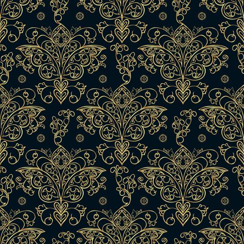 Seamless patterns of Russian motives of northern painting vector