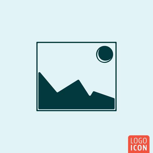 Icono de imagen de la foto vector