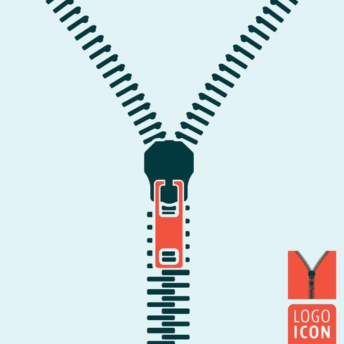 Zipper icon isolated vector