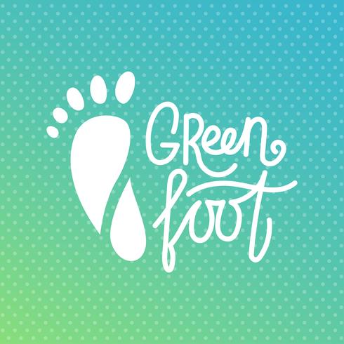 Green foot. Health Center logo, orthopedic eco salon.  vector