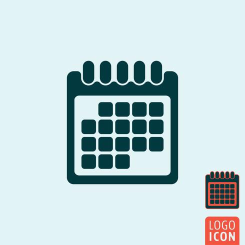 Icono de calendario aislado vector