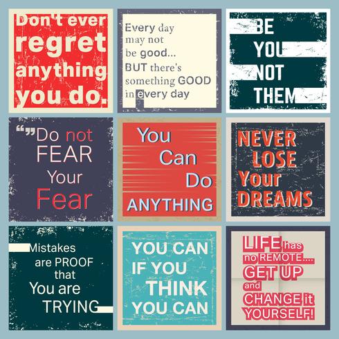 Quote motivational set vector