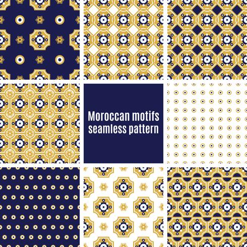 Set of Arabic seamless patterns, vector