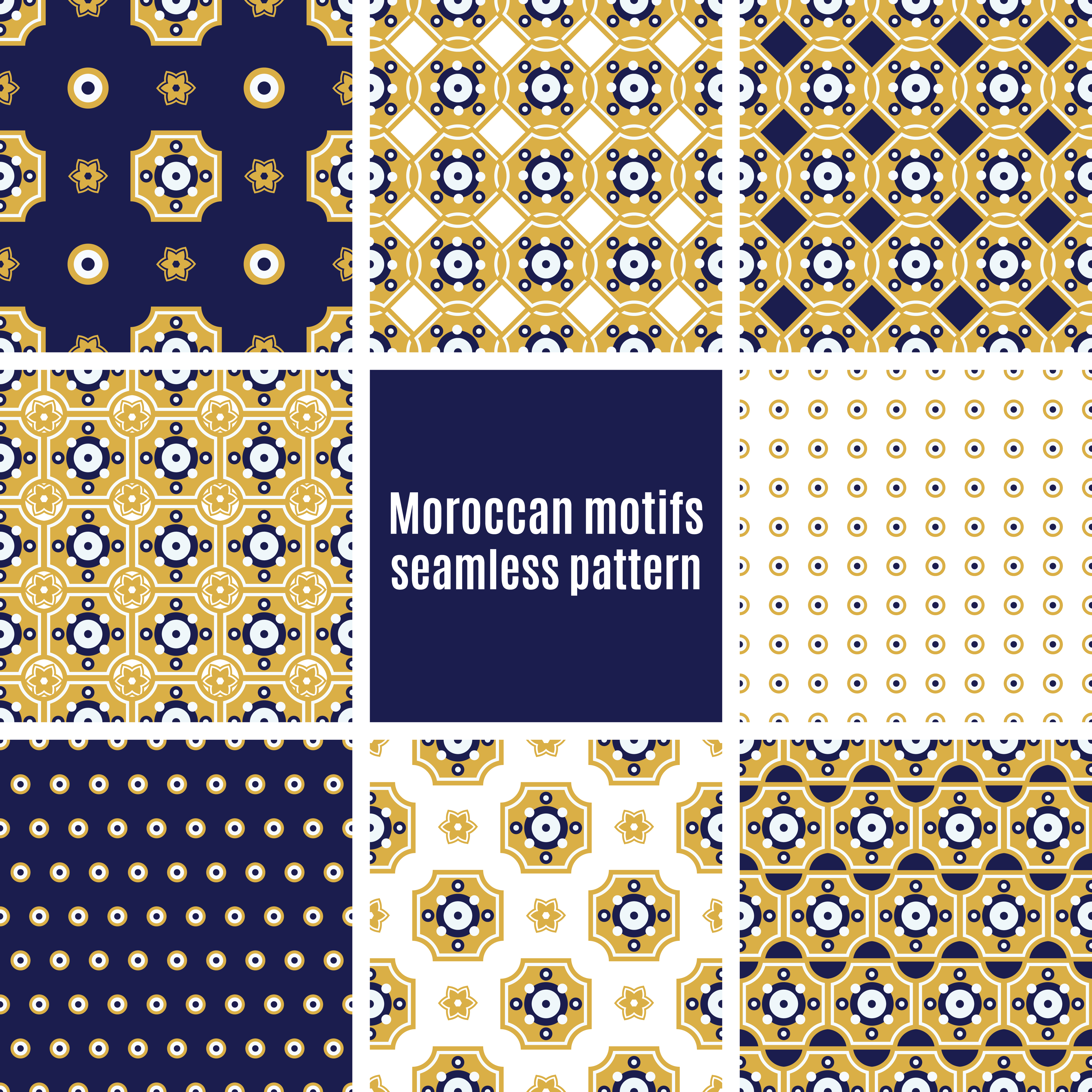 Set of Arabic seamless patterns, vector 557880 Vector Art at Vecteezy