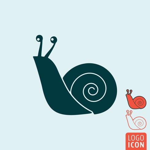 Icono de caracol aislado vector