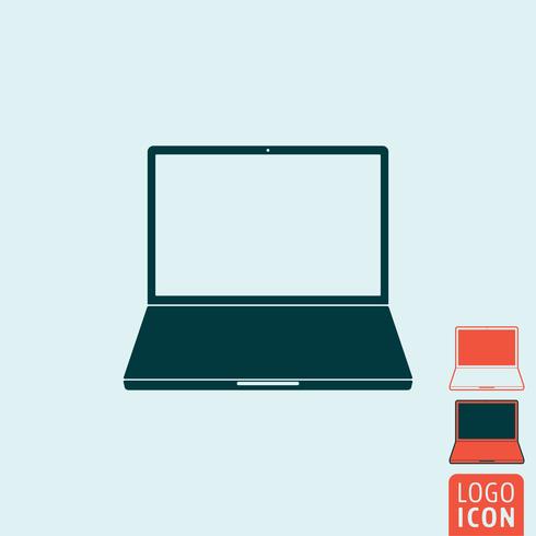 Laptop icon isolated vector