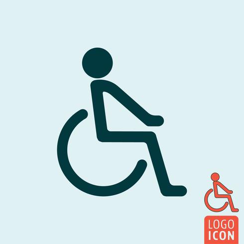 Disabled icon isolated vector