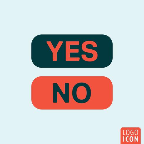 Button yes no vector