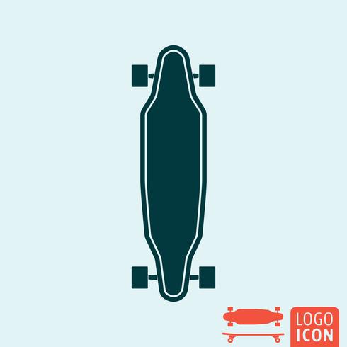 Icono de patineta aislado vector