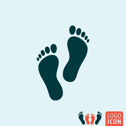 Footprint icon isolated vector